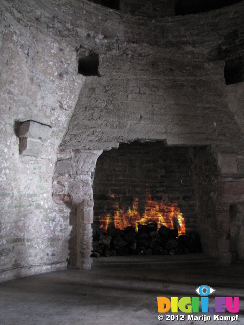 SX23342 Fake fire in Conwy Castle tower